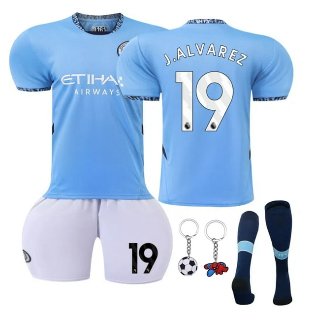 2025 Manchester Home #19 J.Alvarez Soccer Jersey Kits