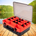thumbnail image 4 of Caja de aparejos de pesca Compartimento Almacenamiento de cebos para señuelos Portaequipos de pesca (Rojo) Ndcxsfigh  Para Estrenar, 4 of 8