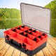 thumbnail image 4 of Caja de aparejos de pesca Compartimento Almacenamiento de cebos para señuelos Portaequipos de pesca (Rojo), 4 of 7