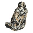 thumbnail image 3 of Picia Black Palm Leaves Print Waterproof Sweating Car Seat Cover for Post Gym Workout, Running, Beach and Hiking, Universal Fit Anti-Slip Bucket Seat Protector, 3 of 5