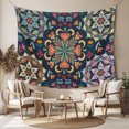 thumbnail image 2 of Vintage Flower Large Tapestry for Bedroom Wall Hanging Tapestry, Boho Abstract Colorful Ethnic Floral Ceiling Backdrop Tapestries Poster Blanket Wall Decor for Teens Room Living Room Dorm 100" x 59", 2 of 8