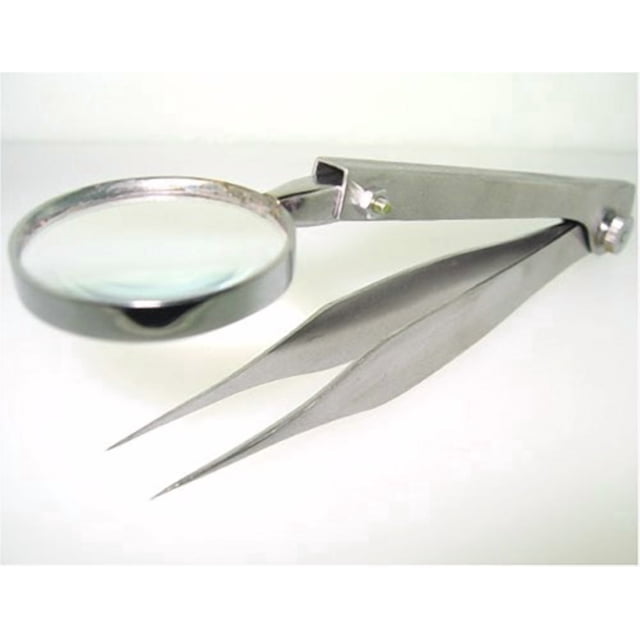 Pinzas HTS MT-038-L plegables con lupa de 3.5x