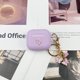 thumbnail image 5 of Aiiekz Compatible Con Airpods 3 Funda 2021 Funda De Silicona Suave Con Patrón De Corazón Dorado Para Airpods Funda De 3ª Generación Con Lindo Llavero De Mariposa Para Niñas Y Mujeres (Púrpura), 5 of 5