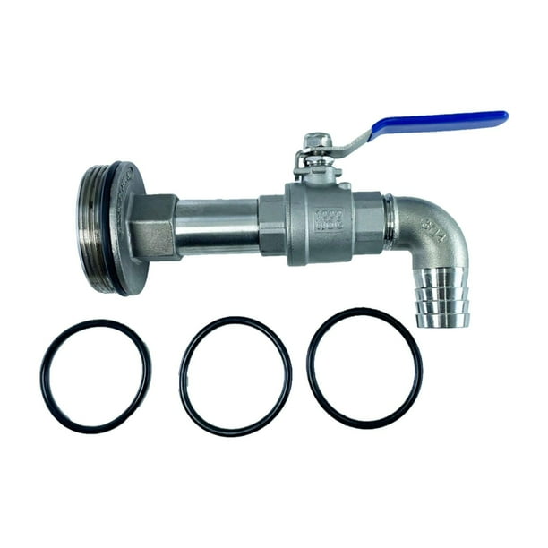 Grifo para bidón, válvula para tanque IBC, accesorio G2" con juntas, adaptador de salida de agua de 2" Base Convexa 25mm