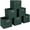 Dark Green, variant on Foldable Fabric Storage Bins 6 Piece Set, Strong Poly-Woven Fabric, Sturdy Chipboard Sides, Grommet Front Handle, Stackable and Foldable, Classic Design, Black