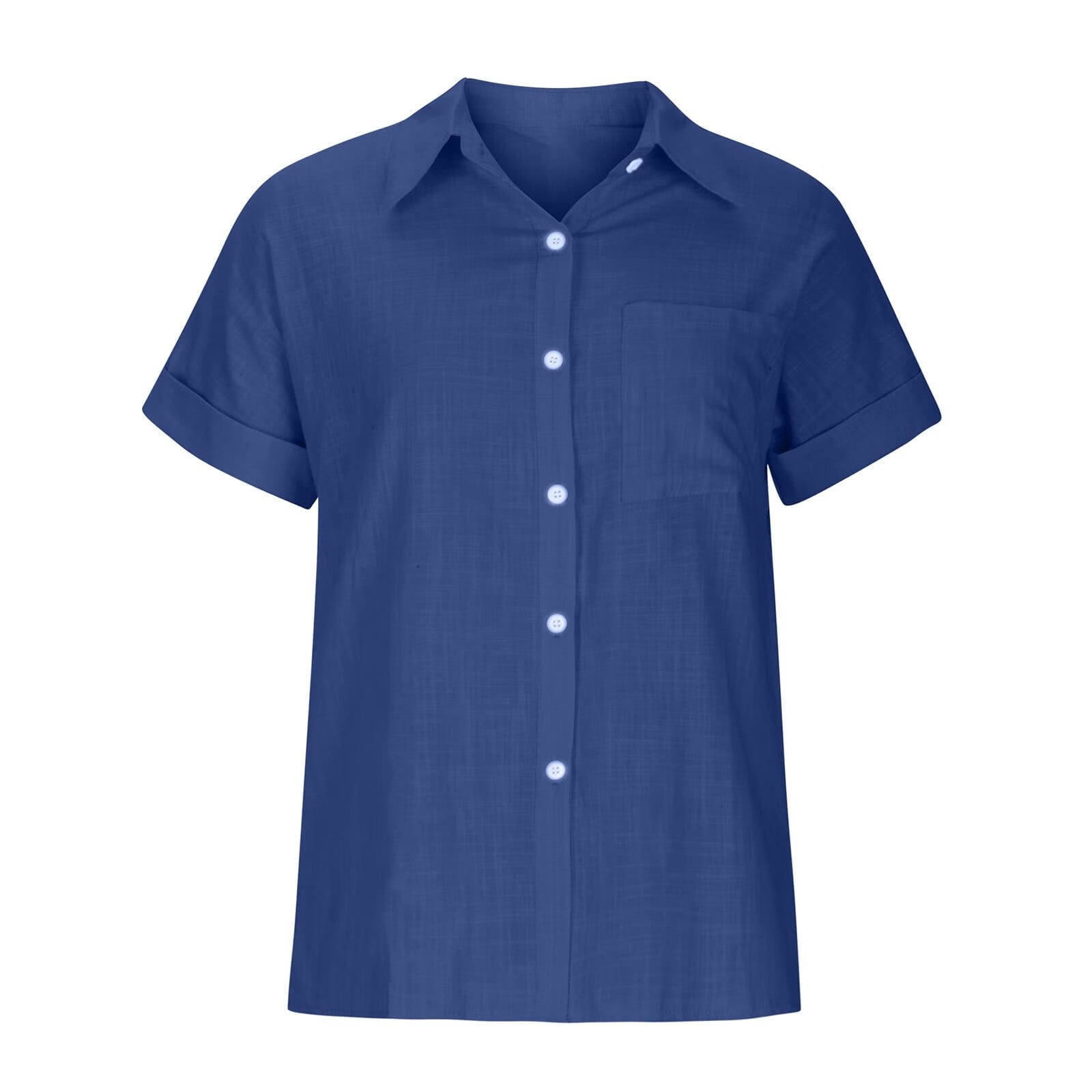 Camisas con botones para mujer Verano 2022 Camisetas casuales con cuello de  lino Camiseta con mangas sueltas y elegantes blusas bonitas