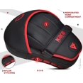 thumbnail image 2 of RDX Focus Boxing Punch Mitts, Punching target, Punching pad Maya Hide Leather Training Pads, Red, 2 of 8