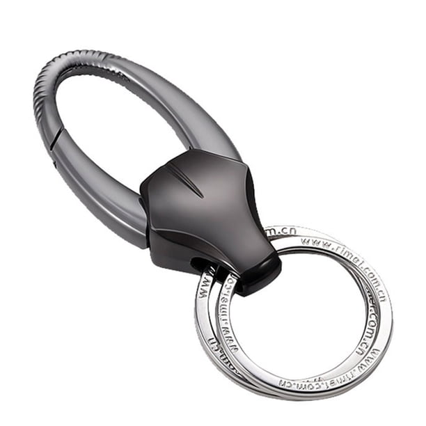 Jumpingount Llaveros a prueba de herrumbre ligero colgante colgante doble círculo Mini coche llavero elástico acero inoxidable llavero llaves hebilla Accesorios de disfraces Jumpingount AP014054-01