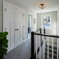 thumbnail image 3 of Art Decor Semi Flush Mount Ceiling Light Ribbed Glass Ceiling Light Fixture, 3 of 6