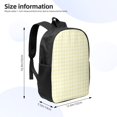 thumbnail image 3 of Goofa Lemon Yellow Checkboard Pattern 17in Student Backpack - School, Travel, Work Bookbag -Laptop Backpack,Water Resistant College School Computer Bag, 3 of 6