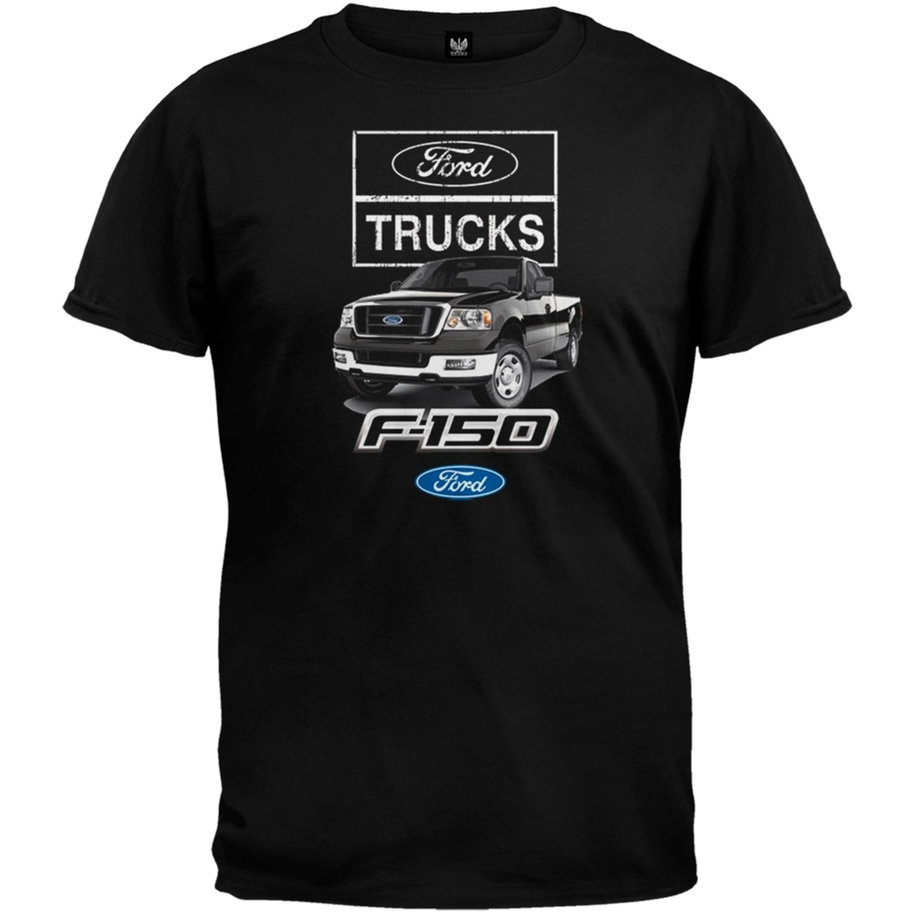 LADIES FORD F-150 POWERED BY FORD LOGO 100/% COTTON BLACK TEE SHIRT CLEARANCE