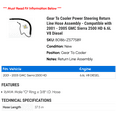 thumbnail image 2 of Gear To Cooler Power Steering Return Line Hose Assembly - Compatible with 2001 - 2005 GMC Sierra 2500 HD 6.6L V8 Diesel 2002 2003 2004, 2 of 2