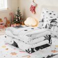 thumbnail image 5 of Manfei Winter Zipper Twin Comforter Sets with Fitted Sheet and 2 Pillowcases Christmas Zipper Bedding Set, Brown Cream, Xmas Reversible, 5 of 7