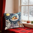 thumbnail image 4 of Beautynvta Christmas Pillow Cover, 18x18 Inch, Forest Animal Pattern Decorative Throw Pillow Case, Soft Fabric Holiday Cushion Cover for Sofa Coush Bed Home Decor, 4 of 6