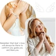 thumbnail image 2 of Girl's First Communion Gift, Angel Wings Heart Letter Pearl Bracelet, 2 of 6