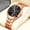 Rose shell black surface steel belt, variant on Men's fashion quartz watch with cross and calendar, business waterproof wristwatch, trendy men's watch