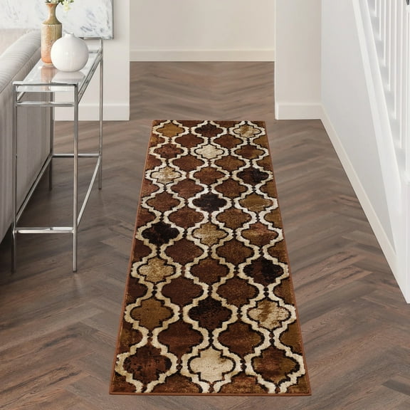 Superior Viking Trellis Indoor Area Runner, 2' 7" x 10', Brown