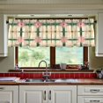 thumbnail image 3 of Yayeee Kitchen Curtains Tier Set of 2 Light Filtering 57"x24" Over Sink Window Panels, Retro Green Stars, 3 of 7