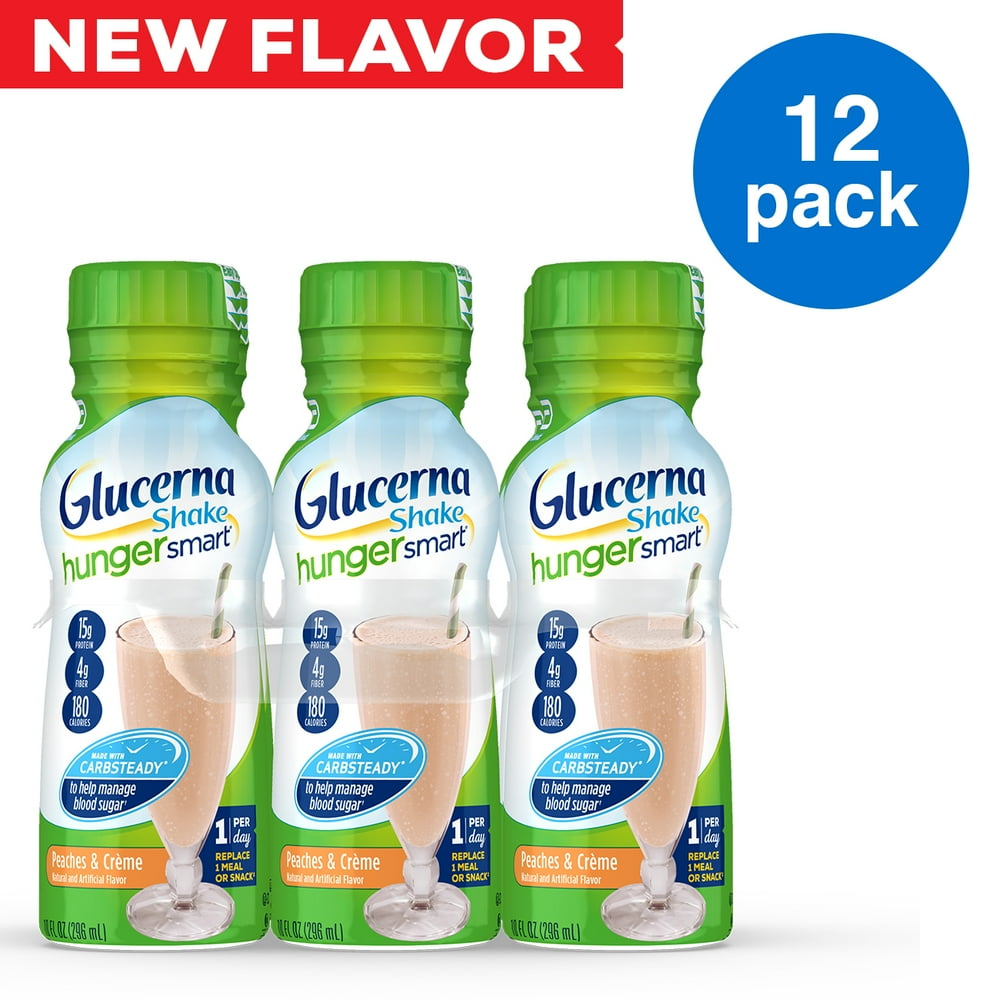 Glucerna Hunger Smart, Diabetes Nutrition Shake, NEW Peaches & Crème, to Help Manage Blood Sugar
