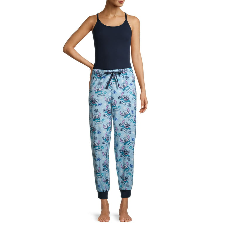 Disney Stitch Women's and Women's Plus Cuffed Pajama Pants 
