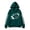 Blackish Green, variant on Sweatshirt Women Zip Up Football Hooded Jacket Front Back All Over Print Long Sleeve Japanese Soft Fleece Casual Outer Coat