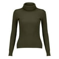 thumbnail image 4 of Holzkary Turtleneck Sweaters for Women Long Sleeve Slim Fit Knit Sweater Lightweight Sweater Fall Fashion 2025 Pullover Soft Basic Knit Dressy Casual Tops Winter Outfits Clothes A L, 4 of 7