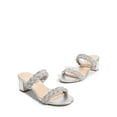 thumbnail image 3 of DREAM PAIRS Women's Two Braided Strap Low Heels for Women Open Toe Block Chunky Heels Sandals Holiday Party Wedding Dress Pumps Shoes, 3 of 7