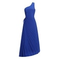 thumbnail image 4 of CHICTRY Womens One Shoulder Long Formal Dress Sleeveless Ruched Evening Ball Gown Cocktail Party Dress Blue XXL, 4 of 7