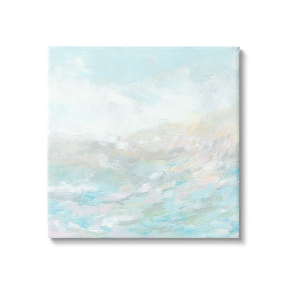 Stupell Industries Nautical Abstract Seascape Abstract Painting Gallery Wrapped Canvas Art Print Wall Art, 17 x 17