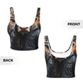 thumbnail image 5 of Lsque Surrealist Cow Printed Women'S Sports Bra, Compression, Moisture Wicking, High-Impact Sports Bra For Women,Supportive sports bra-XX-Large, 5 of 9