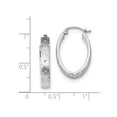 thumbnail image 2 of 14K White Gold Earring Hoop Women'S Diamond-Cut 22.55 mm 15.04, 2 of 2