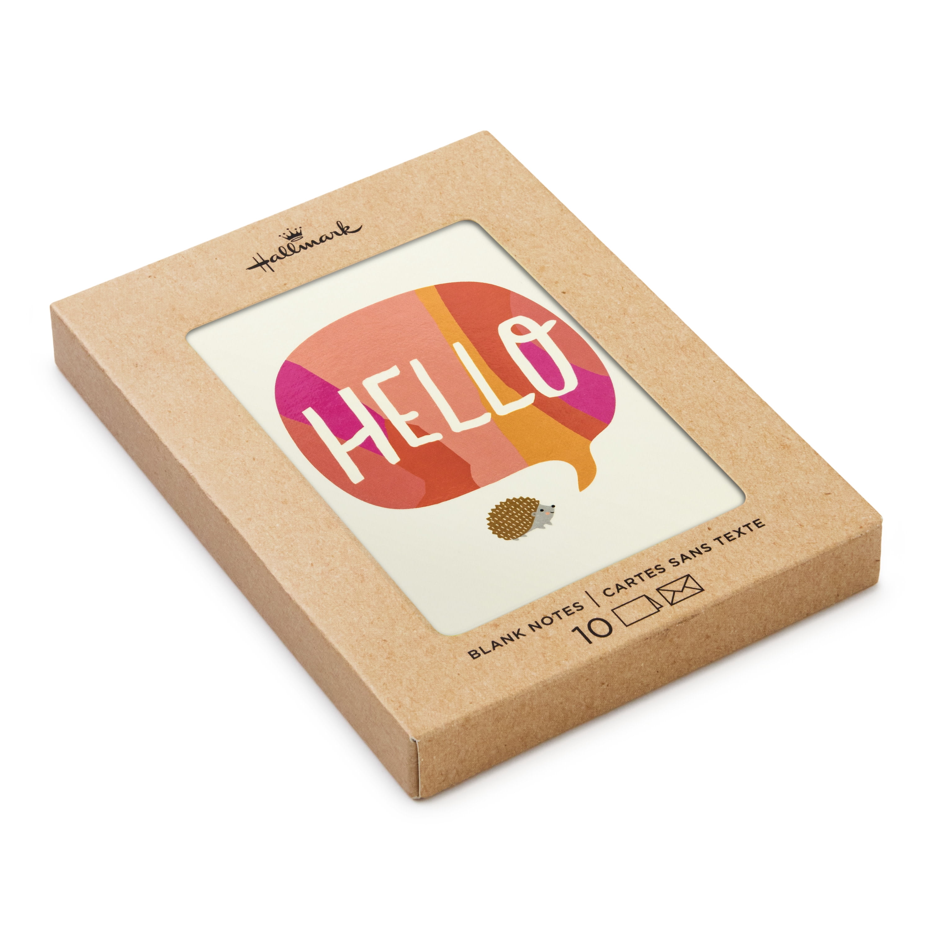 Hallmark Blank Thinking of You Notes (Hedgehog Hello), 10 Count