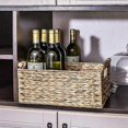 thumbnail image 5 of Wicker Basket Rectangular with Wooden Handles for Shelves,Water Hyacinth Basket Storage,Natural Bas, 5 of 5