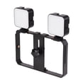 thumbnail image 1 of Andoer Mini LED Video Light 5W Photography Fill-in Lamp 6500K Dimmable, 2pcs + Handheld Smartphone Video Bracket Phone Stabilizer Cage with Phone Holder 3 Cold Shoe Mounts, 1 of 7