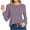 Purple, variant on Womens Long Sleeve Pullover Solid Crew Neck Fixed Button Basic Tops,Sweatshirt for Women,Going Out Tops for Women,Red,S