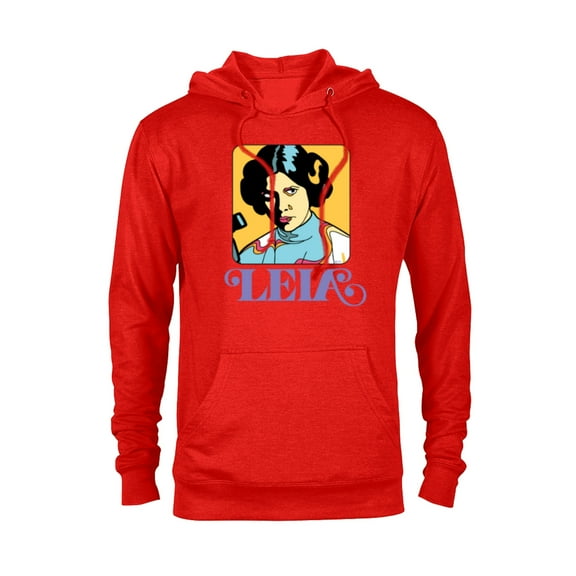 Star Wars Princess Leia Retro Iconic - Pullover Hoodie for Adults - Customized-Red