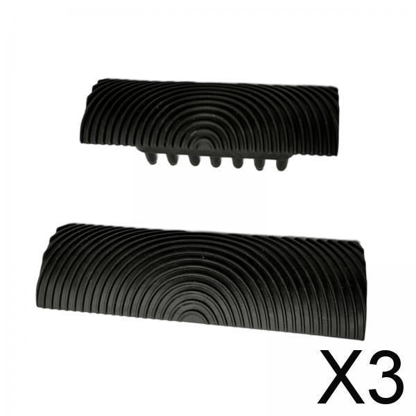 3x 2x Juego de Herramientas de Grano de Madera Patrón de Grano Empaístico Resistencia Al Desgaste de Goma Herramienta de Pintura de Rodillo de Grano D 3 piezas