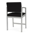 thumbnail image 3 of Pemberly Row Reception Waiting Room Healthcare Hip Chair / Silver Steel / Black, 3 of 5