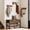 Rustic Brown + Black, variant on Hall Tree with Bench and Shoe Storage, Entryway Bench with Coat Rack, 4-in-1 Coat Rack Shoe Bench, Multifunctional, for Front Door, Hallway, Foyer, Charcoal Grey and Black