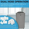 thumbnail image 2 of Whynter Dual Hose Portable Air Conditioner with Dehumidifier & Fan 420 sq ft Efficiency 13,000 BTU ARC-131GD, 2 of 6