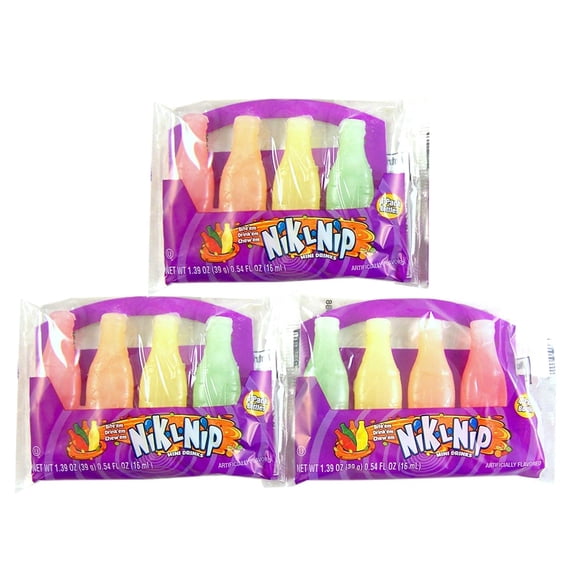 Nik-L-Nip Mini Drinks Candy, 1.39 Ounce, Pack of 3 1.39 Ounce (Pack of 3)