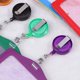thumbnail image 5 of 8pcs Transverse Style PU Leather ID Badge Holder Pass Pouch Case with Retractable Pull Clip for School Office Company, 5 of 5