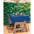 thumbnail image 3 of Navy Blue Solid Color Table Cover forOutdoor Tablecloth with Umbrella Hole and Zipper, Rectangle Tables Waterproof Tabletop Collection for Patio, Garden, Picnic, Camping 60 x 102 inch, 3 of 6