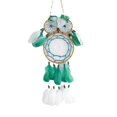 thumbnail image 2 of Boho Owl Dream Catcher Handmade Traditional Feather Dreamcatcher Hanging Wall Decorations for Home Bedroom Dark Green, 2 of 5