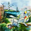 En Vogue B-303 Chair with Light House View - Decorative Ceramic Art Tile - 8 in. x 8 in.