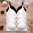 thumbnail image 1 of 1pc Teen Girls Underwear Soft Padded Cotton Soild Bra for Young Girls for Yoga Sports Running Small Training Bra 12-16yearsGreen16 He Qiyong unisex, 1 of 1