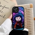 thumbnail image 4 of Funda de teléfono de Anime c-coraline, carcasa de cuero con textura de silicona suave negra para IPhone 15, 14, 11, 13, 12 Pro Max, Mini, X, Xr, 8 Plus, SE2020, 4 of 5