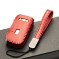 thumbnail image 4 of Vitodeco Genuine Leather Smart Key Fob Case Compatible with KIA Soul, Seltos, Sportage, NIRO, Sorento, Telluride, Rio, Forte, K5 2022-2025 New Emblem (5-Button, Red), 4 of 5