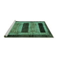 thumbnail image 2 of Ahgly Company Machine Washable Indoor Rectangle Abstract Turquoise Blue Modern Area Rugs, 5' x 7', 2 of 4