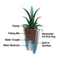 thumbnail image 4 of Mayne Caprio 26" x 16" Tall Self-Watering Polyethylene Planter - Graphite Grey, 4 of 5